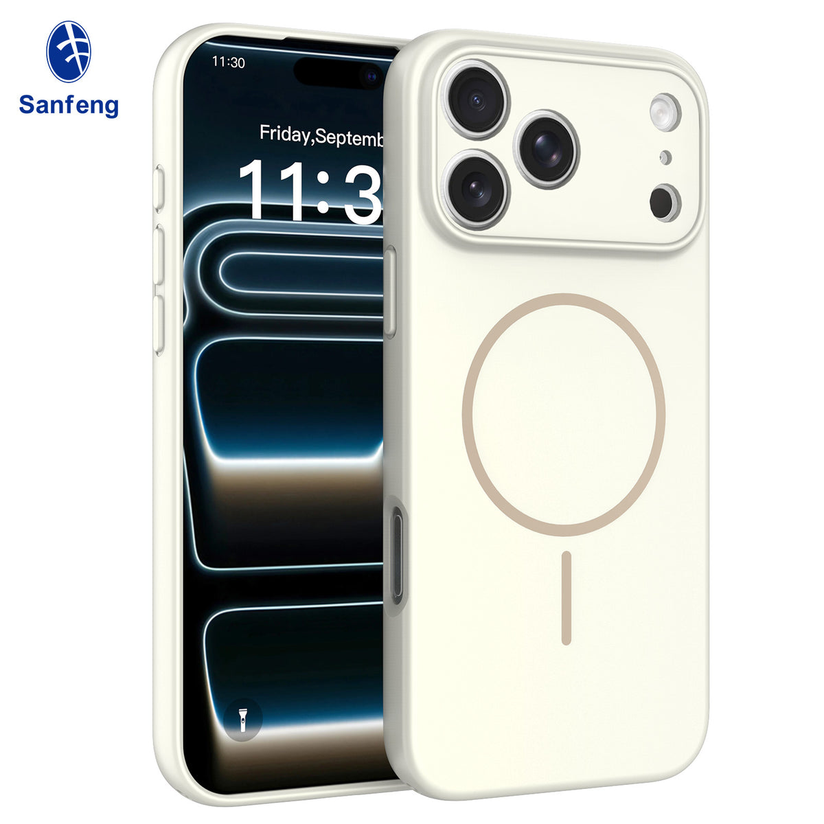 Magnetic Matte Silicone Phone Case with Lanyard Hole for iPhone 17 16 15 Pro Max Anti-Fall Protective Cover