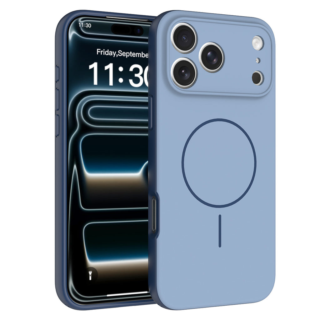 Dual-Color 2-in-1 Magnetic Phone Case for iPhone 17 16 15 Pro Max, Frosted Anti-Fall Protective Cover with Precision Cutouts
