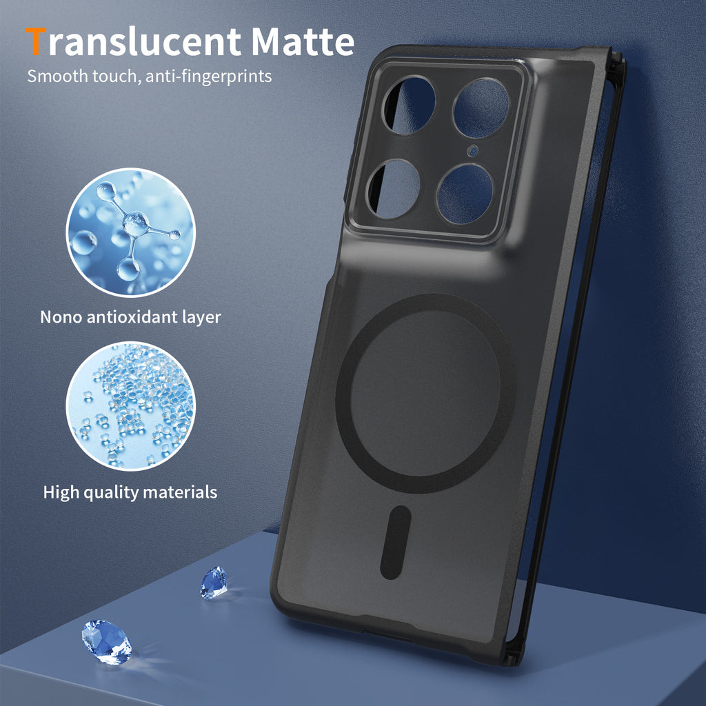 Magnetic Skin-Feel Protective Case for Moto Razr Series, Anti-Fall TPU Folding Phone Cover Compatible with Moto Razr / Razr+ 2024 2025