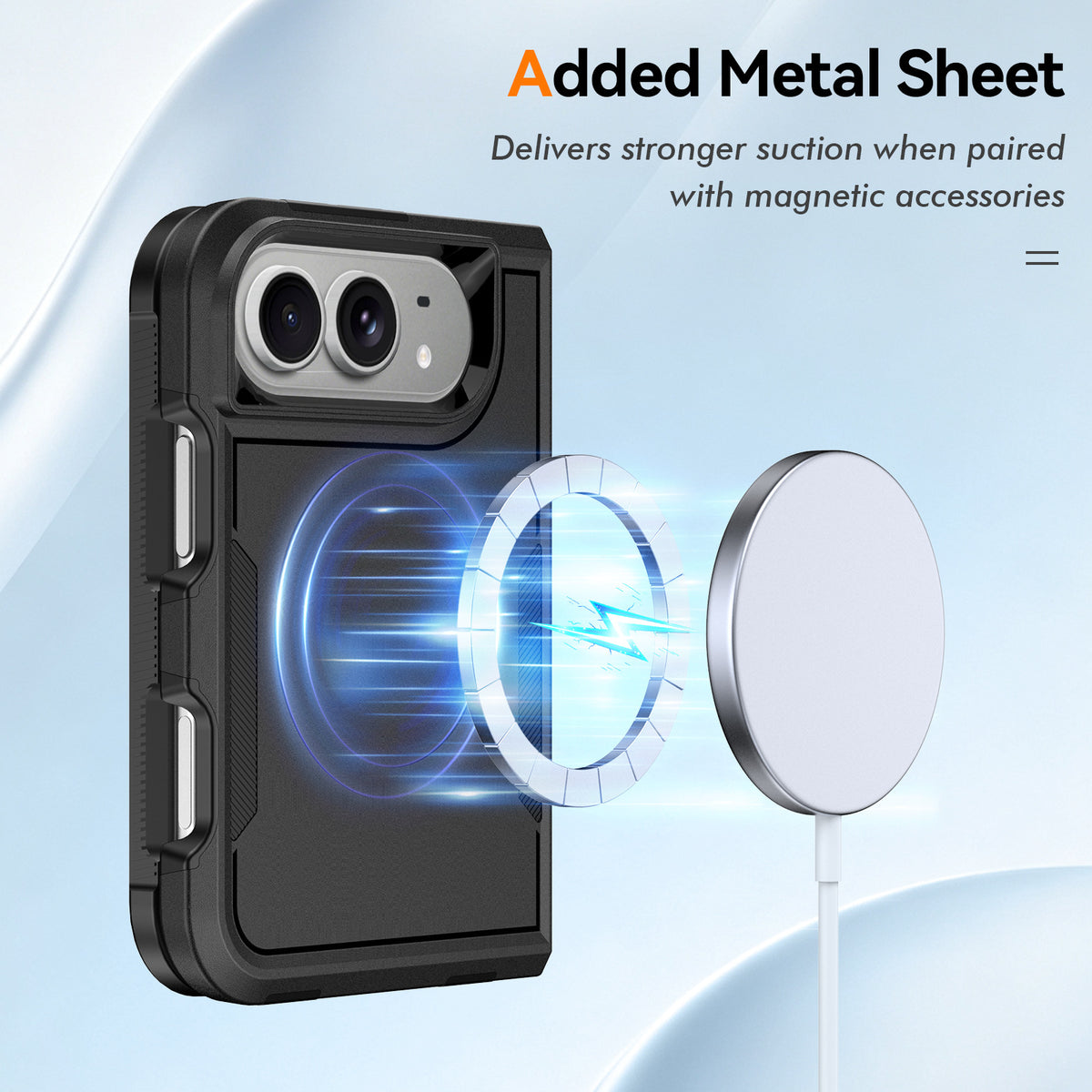 Magnetic Shockproof Protective Case Compatible with iPhone 18 Fold / Duo, Premium TPU Anti-Drop Cover for Horizontal Folding Phone