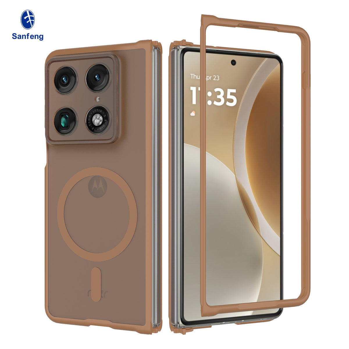 Magnetic Skin-Feel Protective Case for Moto Razr Series, Anti-Fall TPU Folding Phone Cover Compatible with Moto Razr / Razr+ 2024 2025