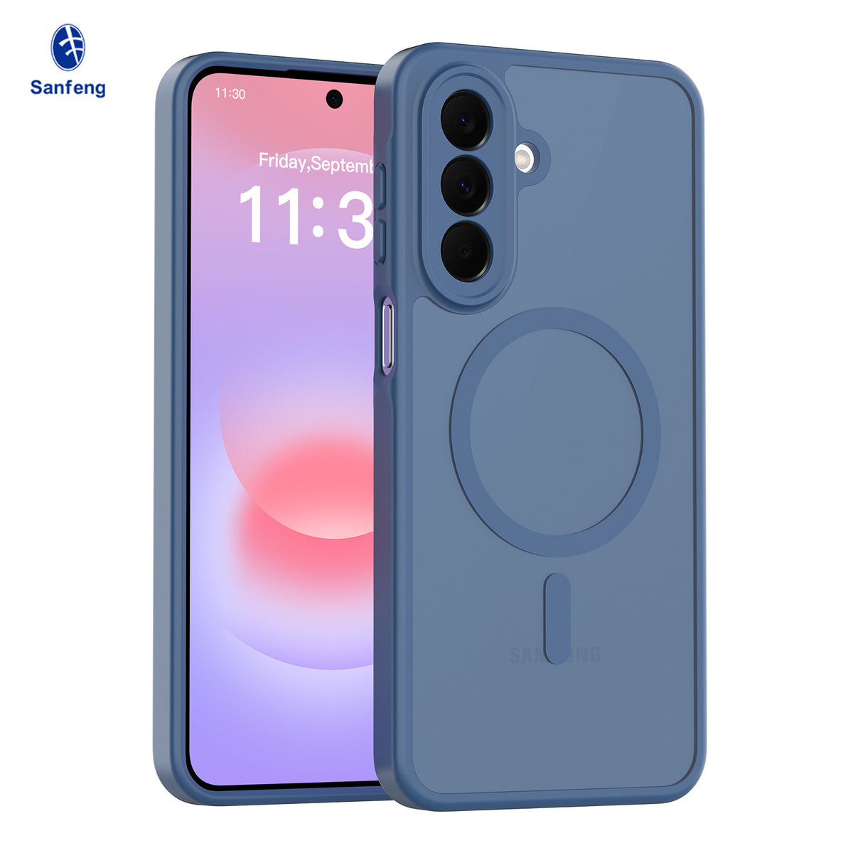 Matte Magnetic Phone Case for Samsung Galaxy Series, Skin-Feel PC+TPU Shockproof Anti-Drop Protective Cover