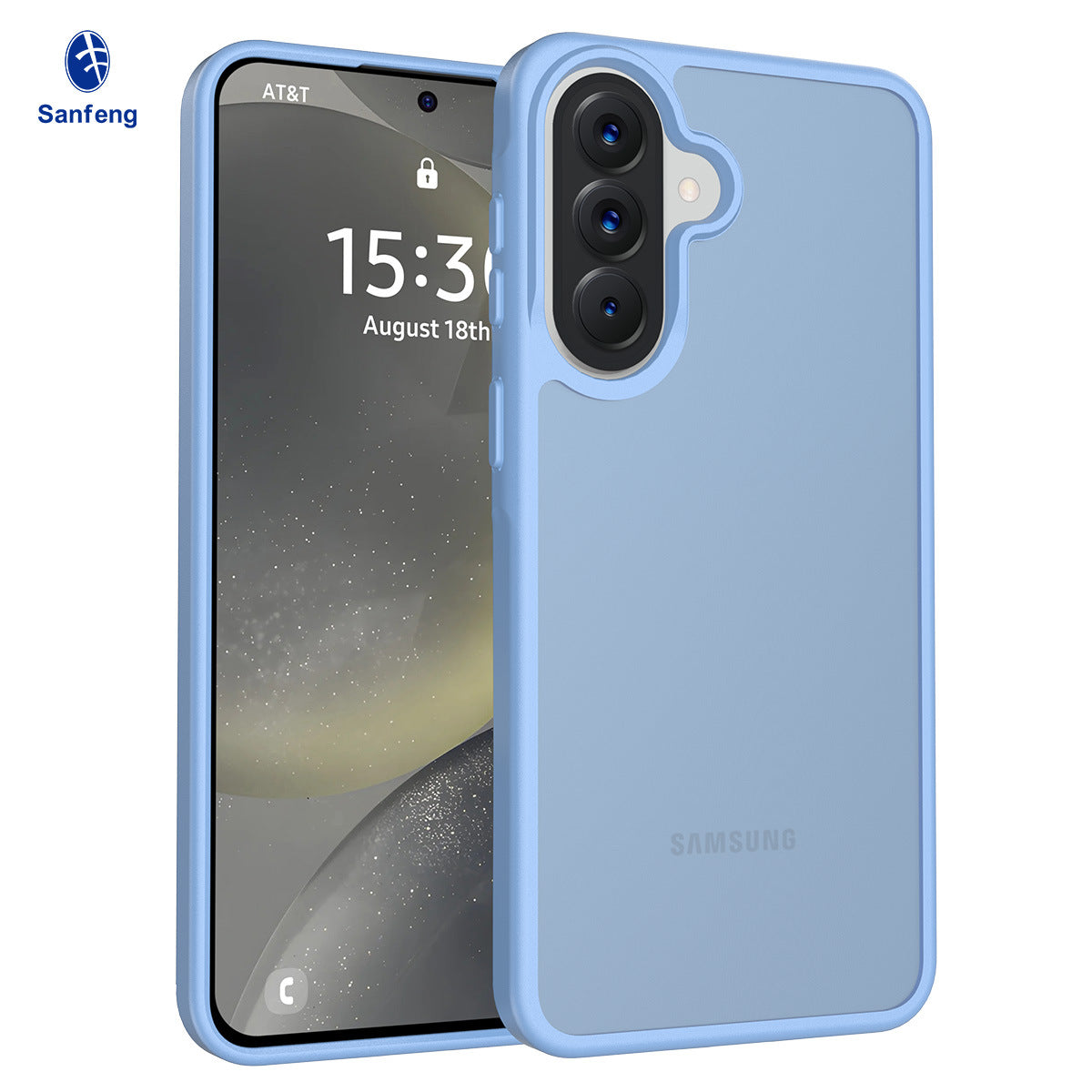 Minimalist Matte Frosted TPU Phone Case with Straight Edge & Skin-Feel Finish, Anti-Drop Protective Cover for Samsung Galaxy