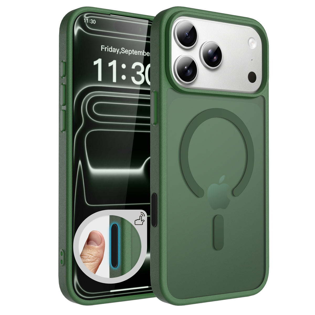 Frosted Translucent Magnetic Phone Case for iPhone 17 16 15 Series - Anti-Fall Airbag Skin-Feel Matte TPU Protective Cover