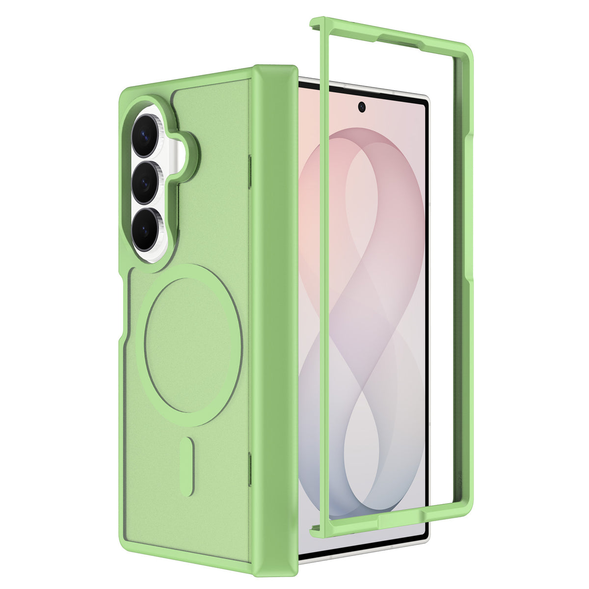 Magnetic Matte Case for Samsung Galaxy Z Fold 8 Ultra, Translucent TPU Shockproof Protective Cover with Spring Hinge