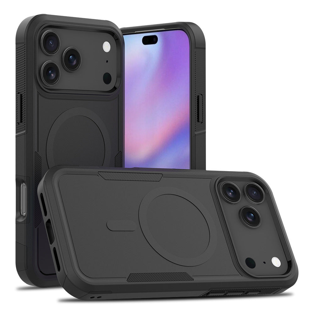 Sanfeng Magnetic Silicone Phone Case with Four-Corner Anti-Drop Protection and Anti-Fingerprint Finish