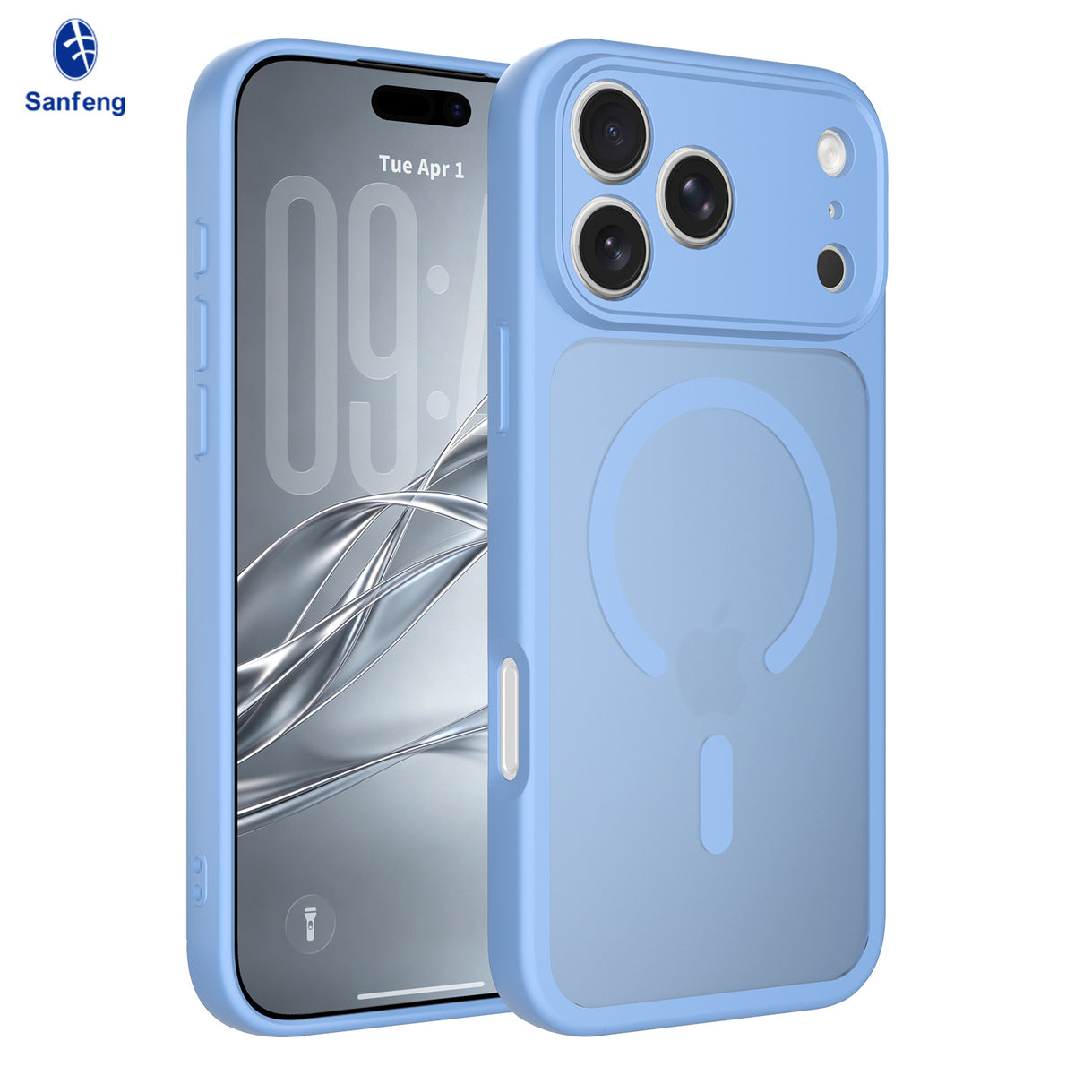 Magnetic Shockproof TPU Phone Case with Skin-Like Texture and Full Lens Protection for iPhone