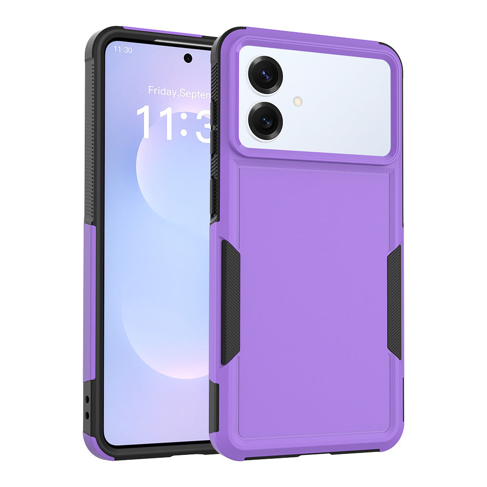 Shockproof Matte 2-in-1 Phone Case for Samsung Galaxy S25 S24 Series Dual Layer TPU PC Protective Cover