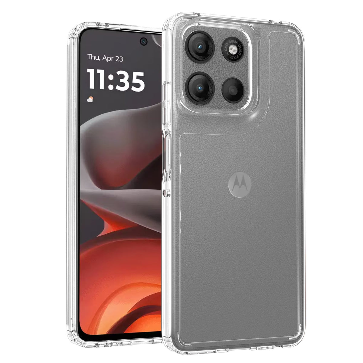 Anti-Scratch Clear TPU Phone Case Compatible with Motorola Moto G 5G 2025 / G56 / 60 Fusion, Transparent Shockproof Protective Cover