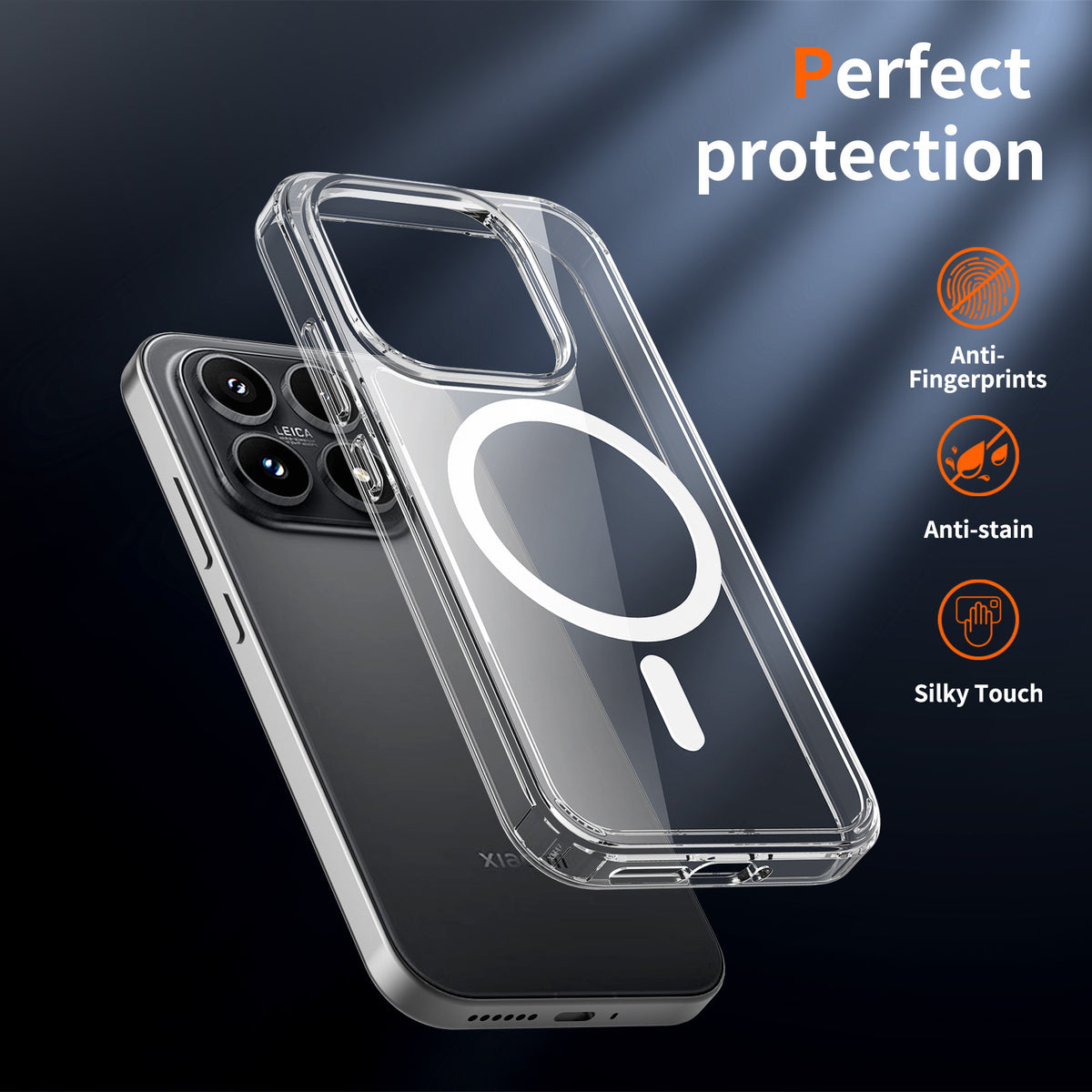 Sanfeng Clear Shockproof TPU Case for Xiaomi 15 Pro, 15 Ultra, 14T Pro and Redmi Note 14 Series, Airbag Anti-Fall Protective Cover