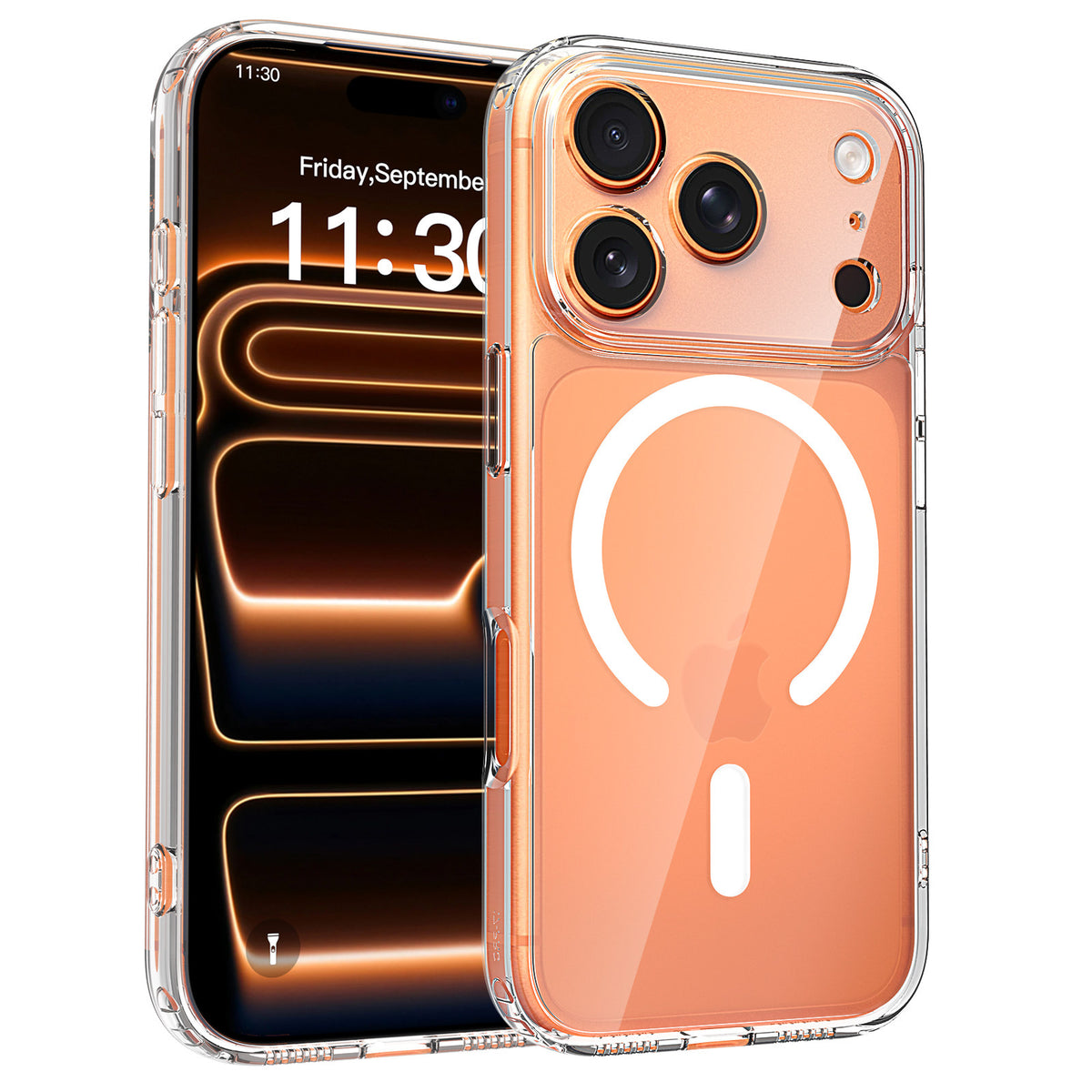 Clear Magnetic Case Compatible with iPhone 17 / 17 Pro / 17 Air / 17 Pro Max, N52 Strong Magnet Anti-Scratch Slim Transparent Cover