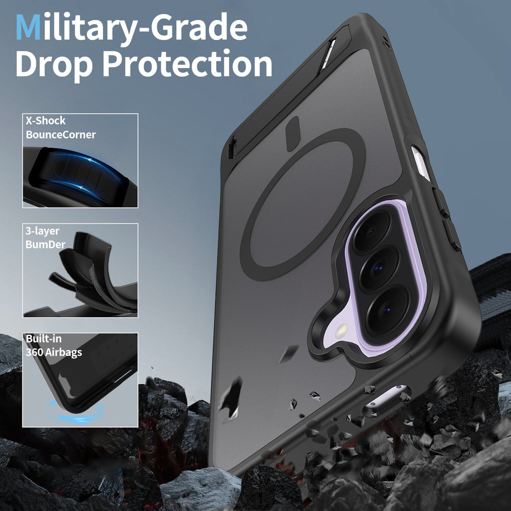 Magnetic Shockproof Phone Case with Invisible Kickstand for Samsung Galaxy - Anti-Fall High-Quality TPU Protective Cover