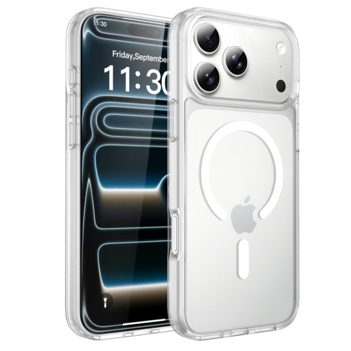 Sanfeng Magnetic TPU Matte Protective Phone Case for iPhone, Anti-Drop Shockproof Slim Cover