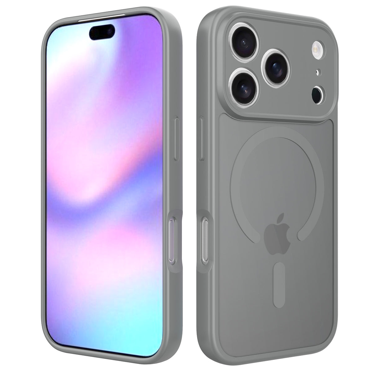 Magnetic Shockproof TPU Phone Case with Skin-Like Texture and Full Lens Protection for iPhone