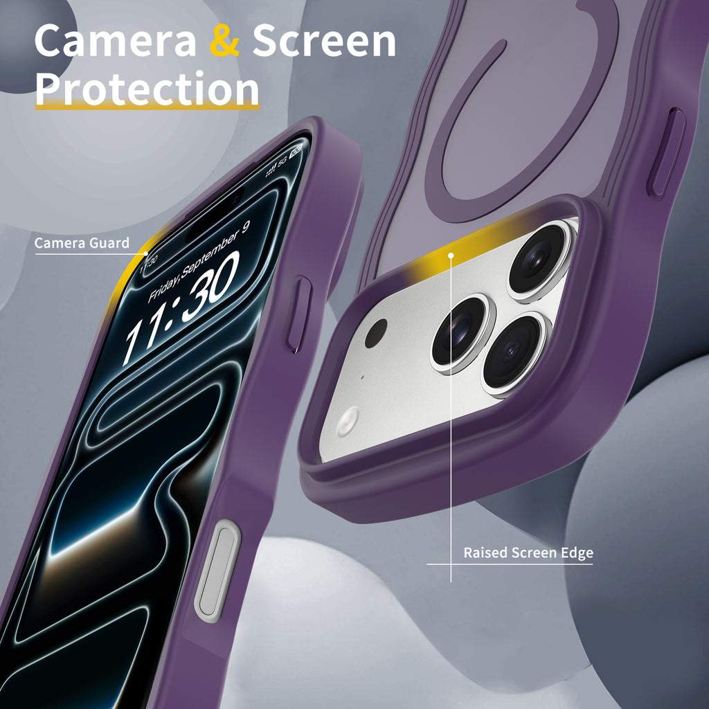 Sanfeng Magnetic Skin-Feel TPU Phone Case, Minimalist Anti-Drop Protective Shockproof Cover Compatible with iPhone