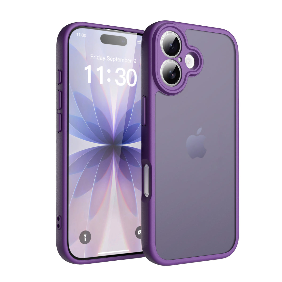 Magnetic Frosted Shockproof TPU Phone Case for Apple iPhone 16 Series - Straight Edge Anti-Fall Protective Cover