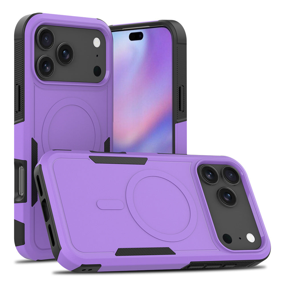 Sanfeng Magnetic Silicone Phone Case with Four-Corner Anti-Drop Protection and Anti-Fingerprint Finish