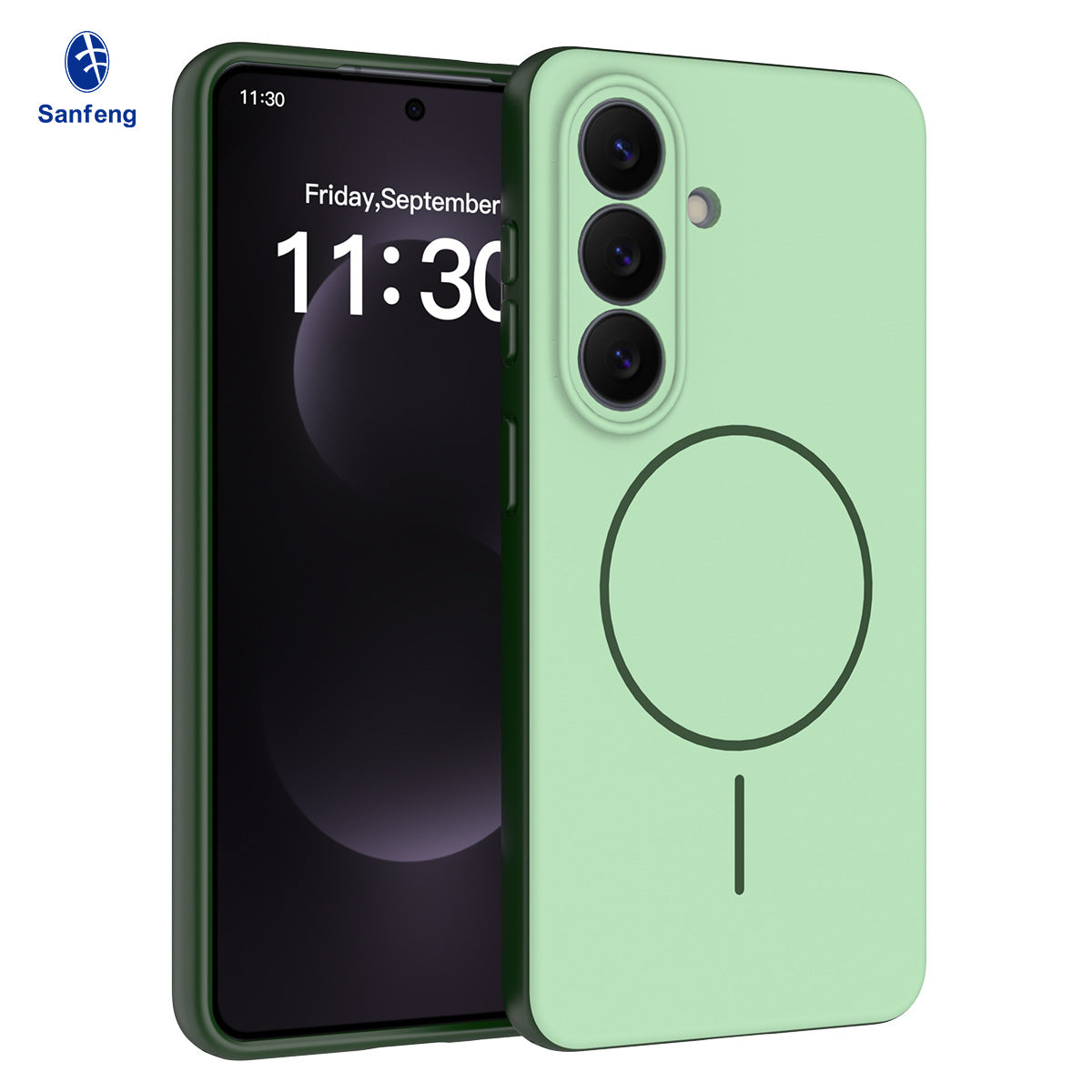 Matte Magnetic Phone Case Compatible with Samsung Galaxy S26 / S26 Plus / S25, TPU Protective Cover with Lanyard Hole & Anti-Fingerprint Finish - Light Brown