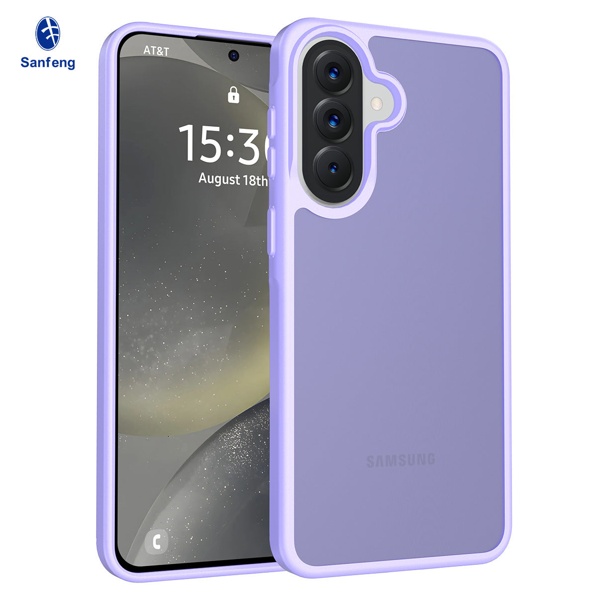 Minimalist Matte Frosted TPU Phone Case with Straight Edge & Skin-Feel Finish, Anti-Drop Protective Cover for Samsung Galaxy