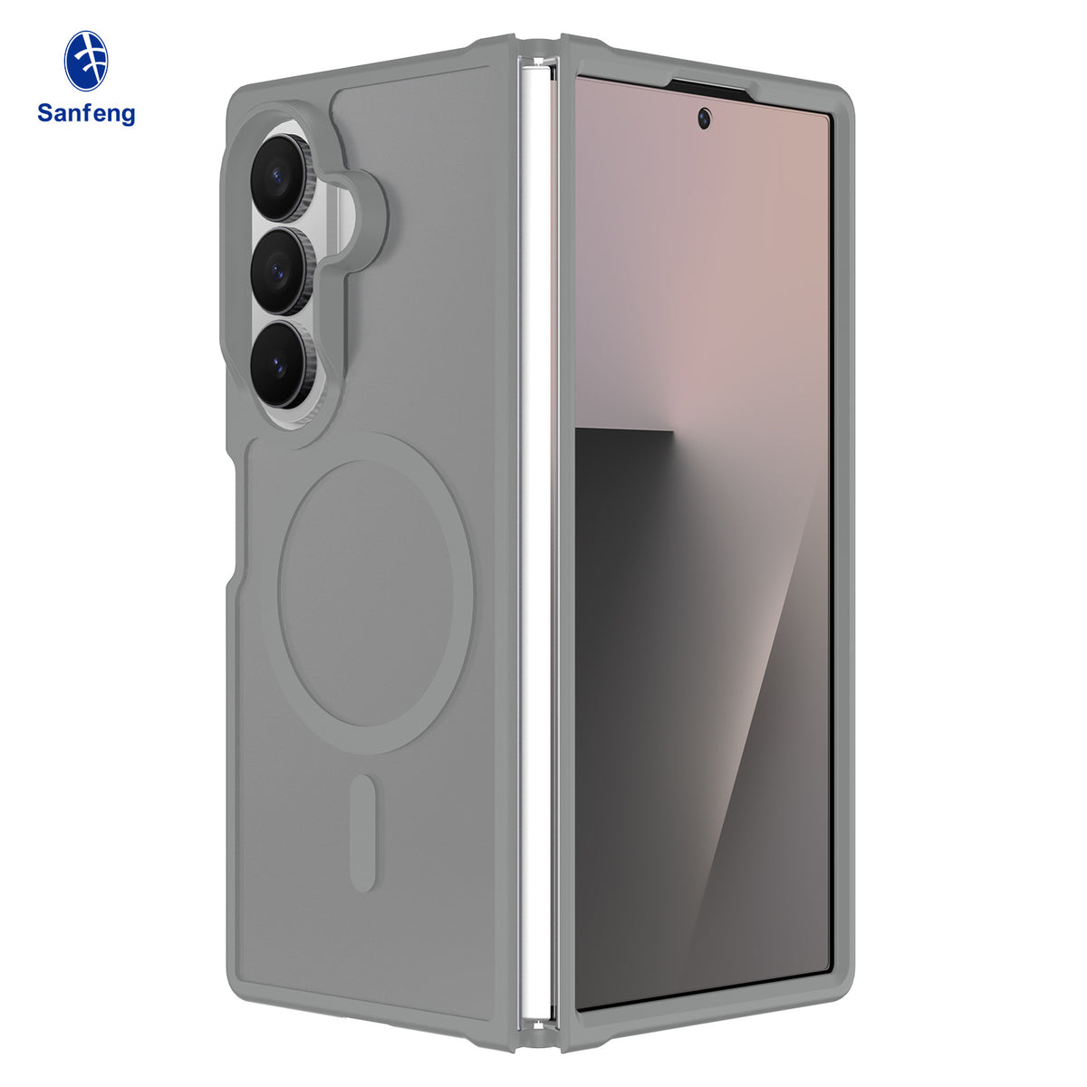 Magnetic Folding Phone Case for Samsung Galaxy Z Fold 7 / Z Fold 8, Skin-Feel Matte TPU Anti-Drop Protective Cover
