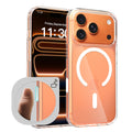Transparent Magnetic Case for iPhone 16 Pro Max 15 14 Series Clear Shockproof TPU Cover with N52 Strong Magnet