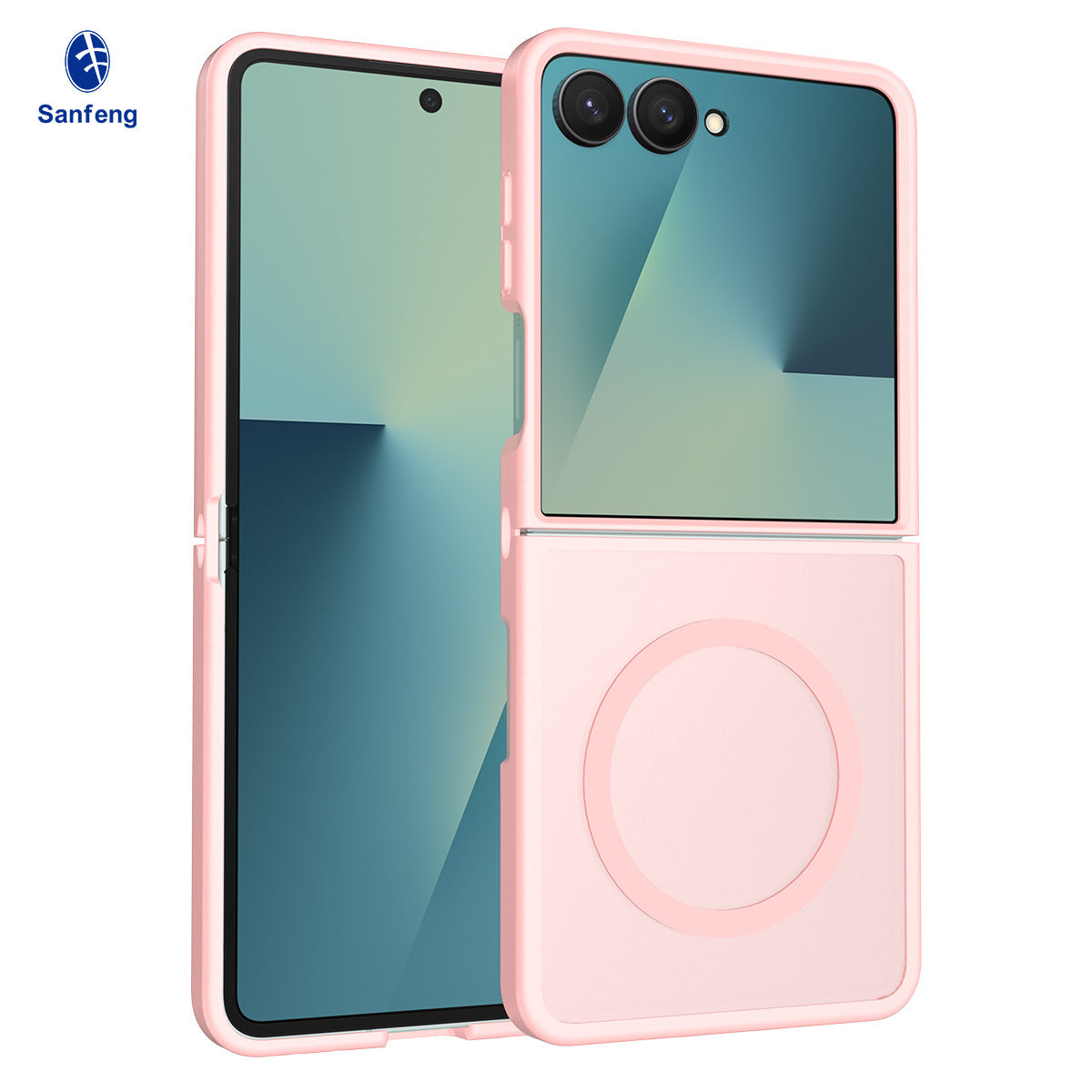 Magnetic Matte Case for Samsung Galaxy Z Flip7 and Z Flip6, Translucent TPU Anti-Fingerprint Folding Phone Cover
