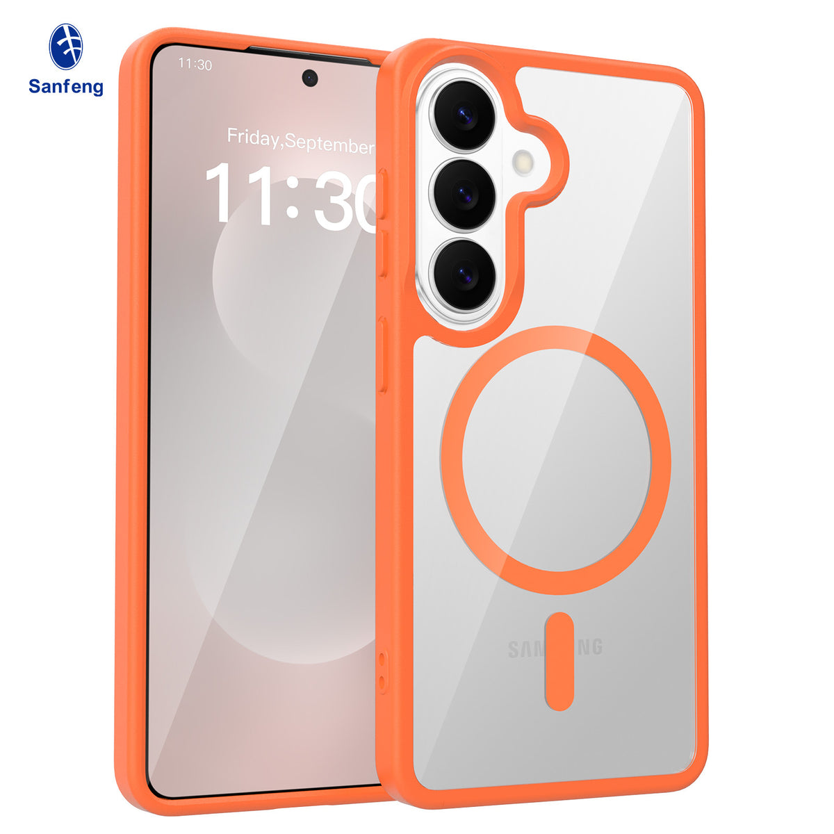 Magnetic Transparent Phone Case for Samsung Galaxy, Anti-Fall Skin-Feel TPU Protective Cover