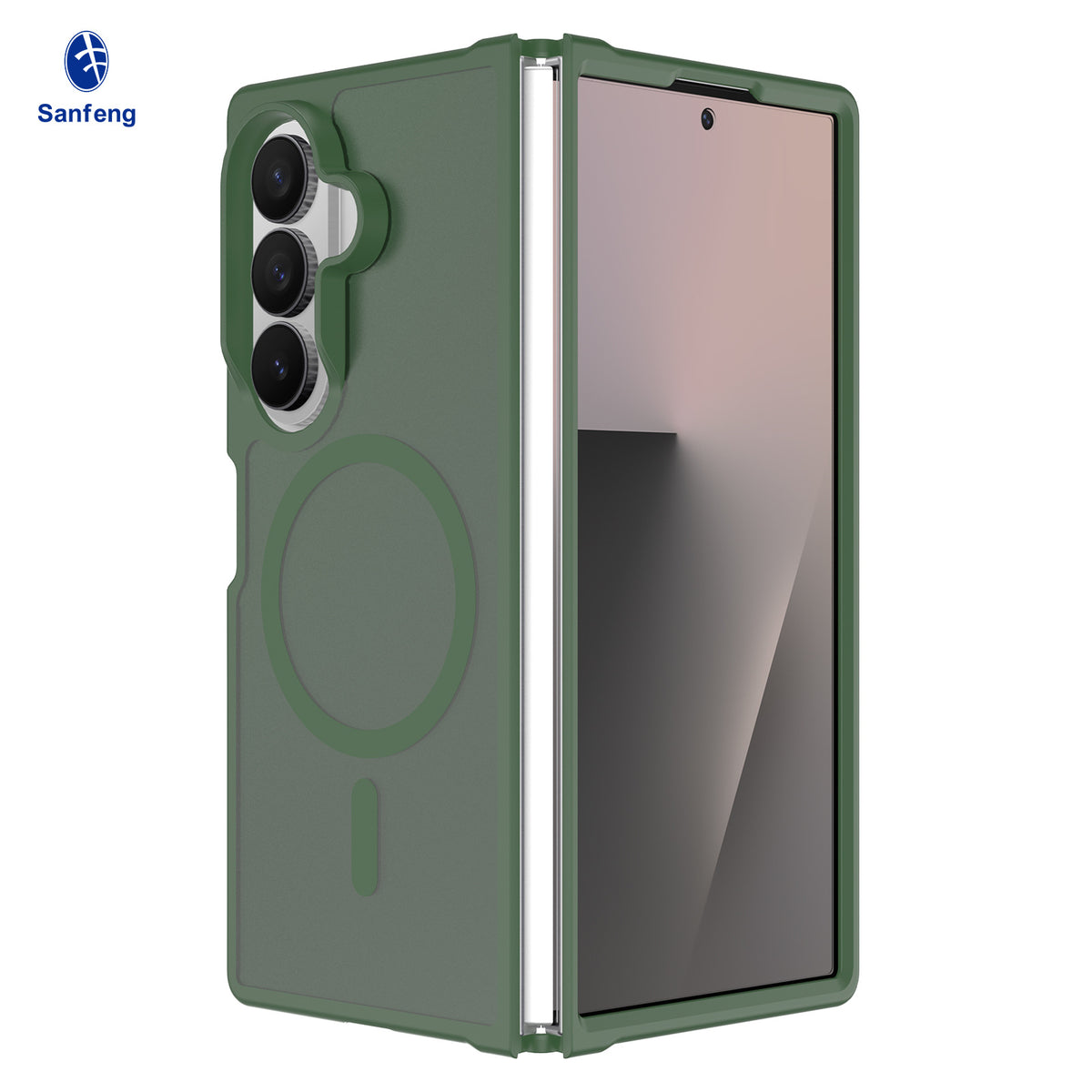 Magnetic Folding Phone Case for Samsung Galaxy Z Fold 7 / Z Fold 8, Skin-Feel Matte TPU Anti-Drop Protective Cover