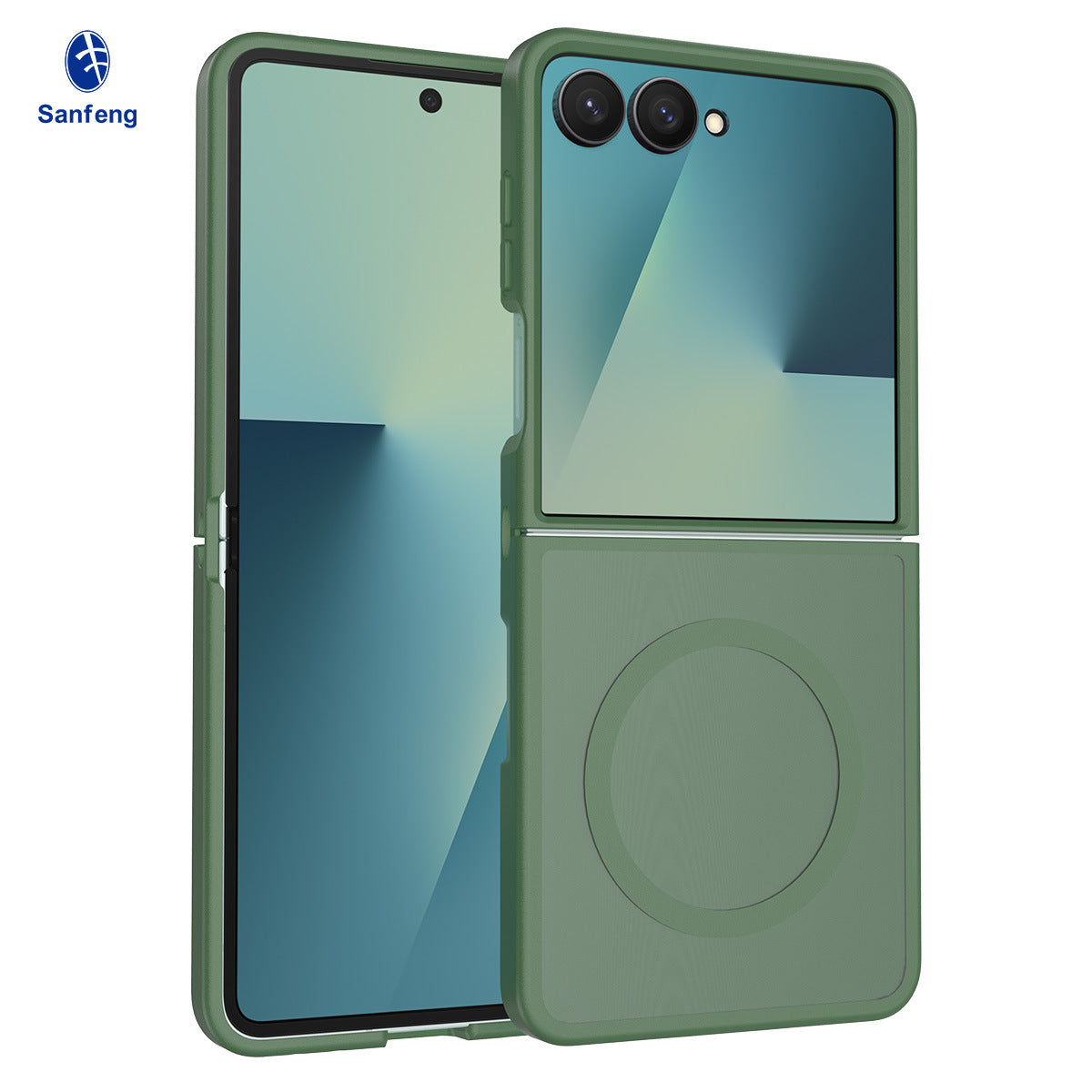 Magnetic Matte Case for Samsung Galaxy Z Flip7 and Z Flip6, Translucent TPU Anti-Fingerprint Folding Phone Cover