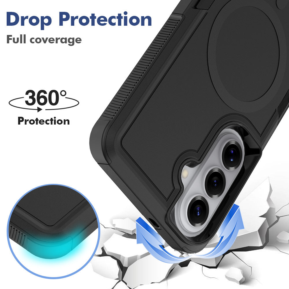 Magnetic All-Inclusive Phone Case for Samsung Galaxy S24 Ultra, 2-in-1 Hybrid TPU Shockproof Armor Cover