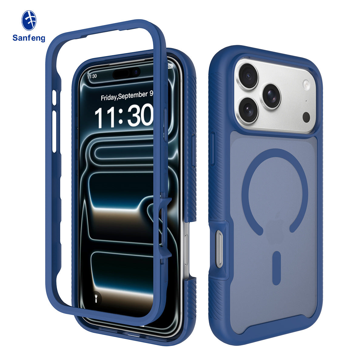 Magnetic Matte Semi-Transparent Skin-Feel Phone Case for iPhone, Anti-Fingerprint Anti-Drop Silicone Protective Cover