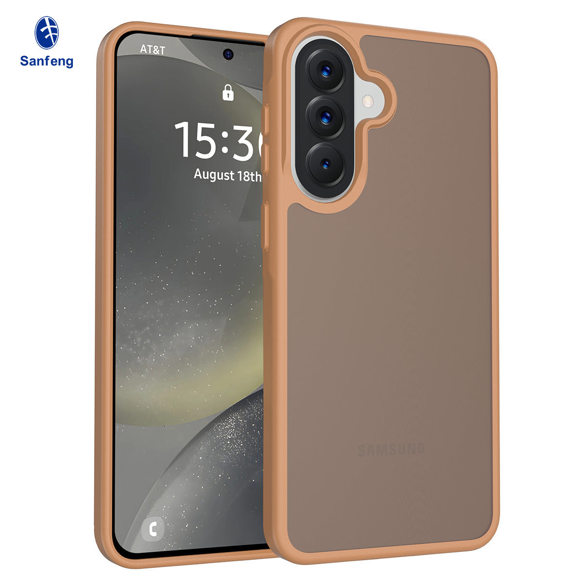 Minimalist Matte Frosted TPU Phone Case with Straight Edge & Skin-Feel Finish, Anti-Drop Protective Cover for Samsung Galaxy