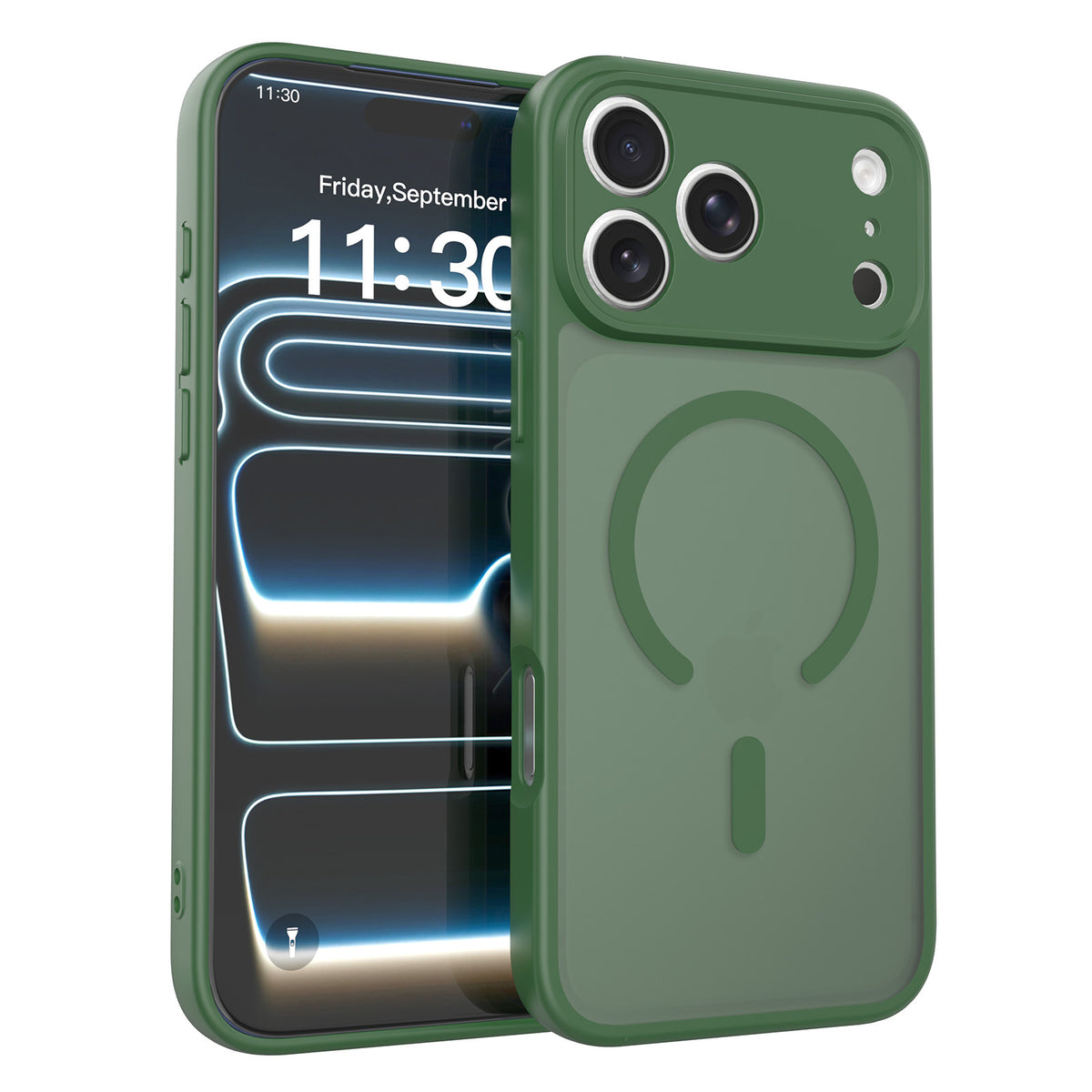 Magnetic Skin-Feel TPU Phone Case for iPhone 17 Pro Max, 16 Pro Max and 15 Pro, Slim Anti-Fingerprint Protective Cover