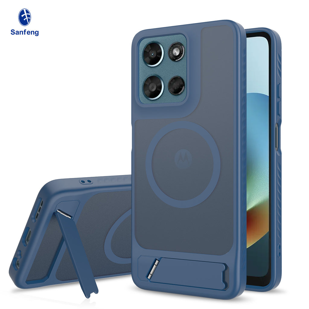 2-in-1 Magnetic Stand Phone Case for Motorola Moto Edge 50 Pro/Ultra G Play Power 2025 Anti-Drop Shockproof TPU Cover
