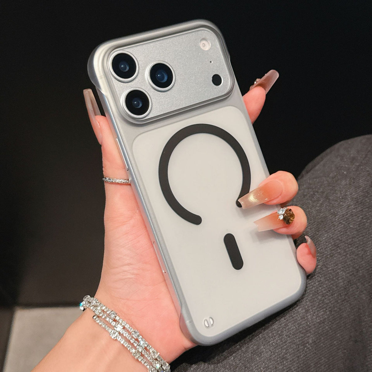 Ultra-Thin Frameless Magnetic PC Case for iPhone 17 16 15 14 13 Pro Max - Frosted Matte Translucent Slim Cover with Heat Dissipation & Drop Protection