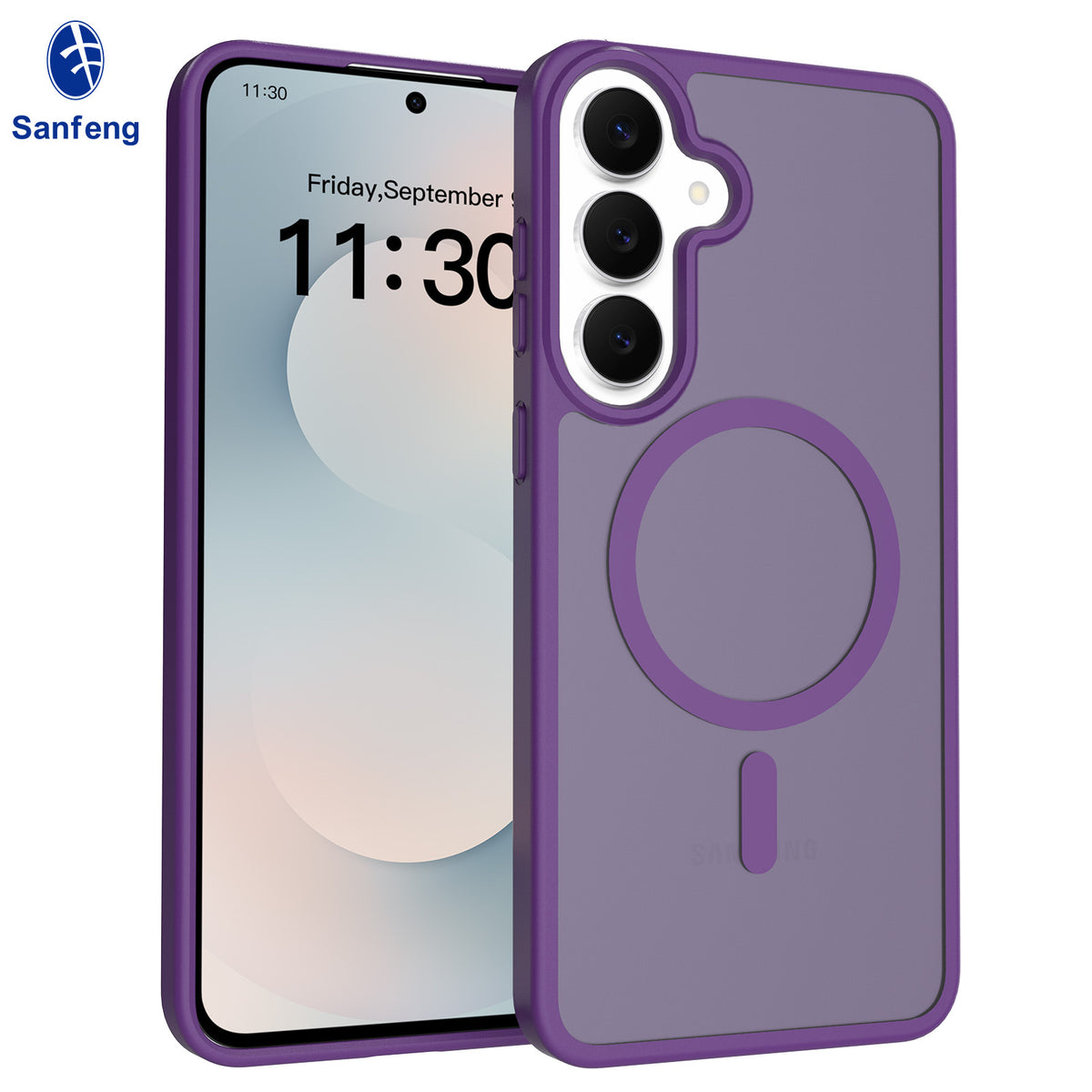 Magnetic Matte Anti-Drop Silicone Phone Case Compatible with Samsung Galaxy S25 S24 Series