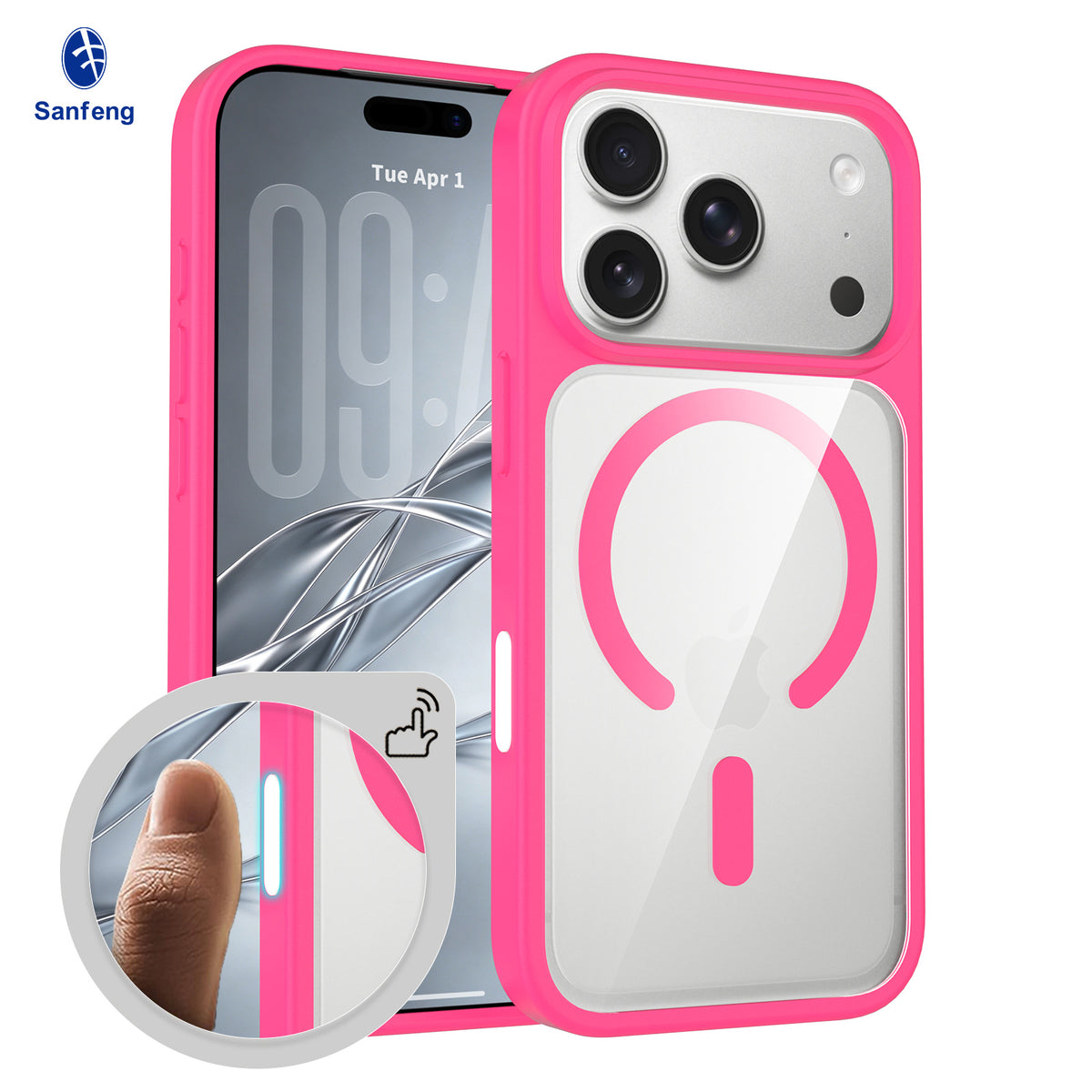 Magnetic Translucent Frosted Case for iPhone 17 Pro Max, Shockproof Skin-Feel Silicone Protective Phone Cover