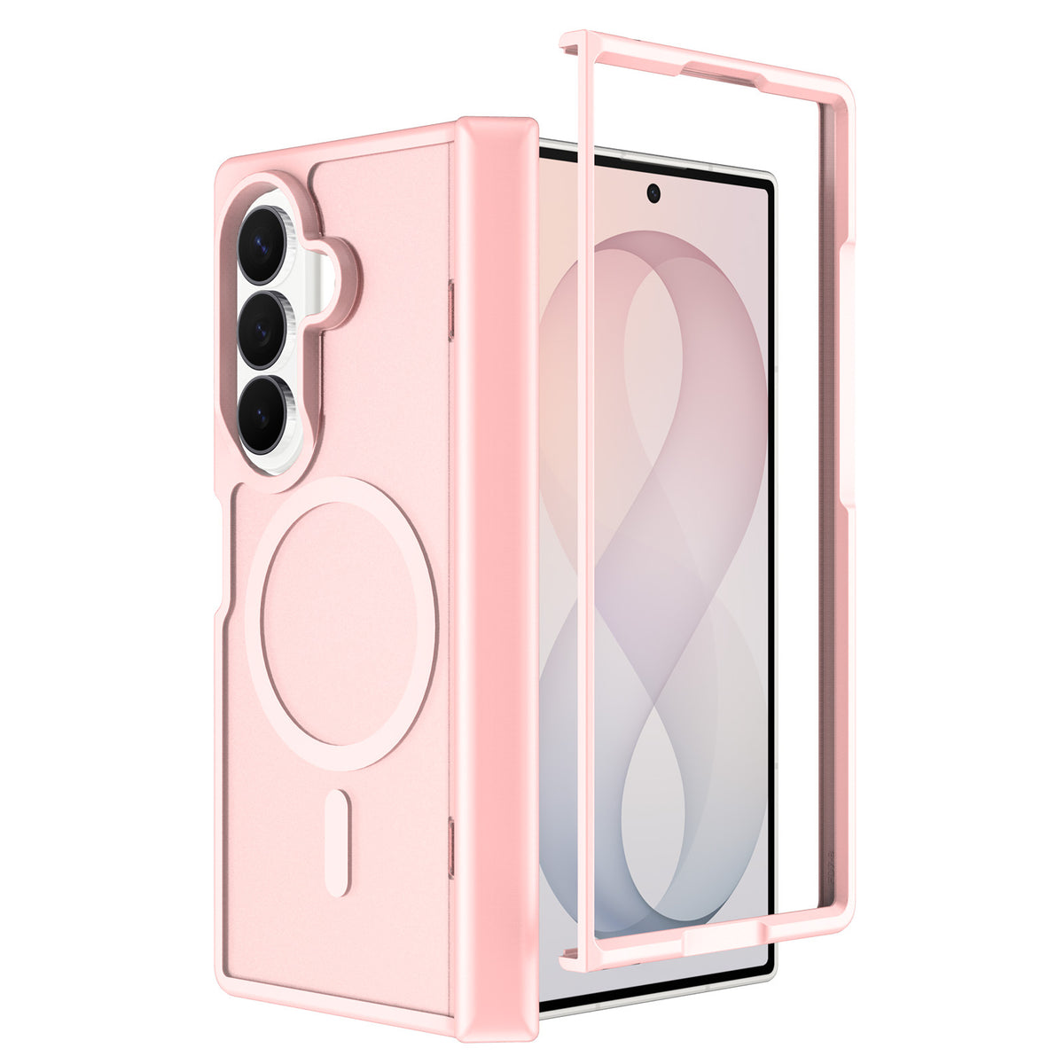 Magnetic Matte Case for Samsung Galaxy Z Fold 8 Ultra, Translucent TPU Shockproof Protective Cover with Spring Hinge