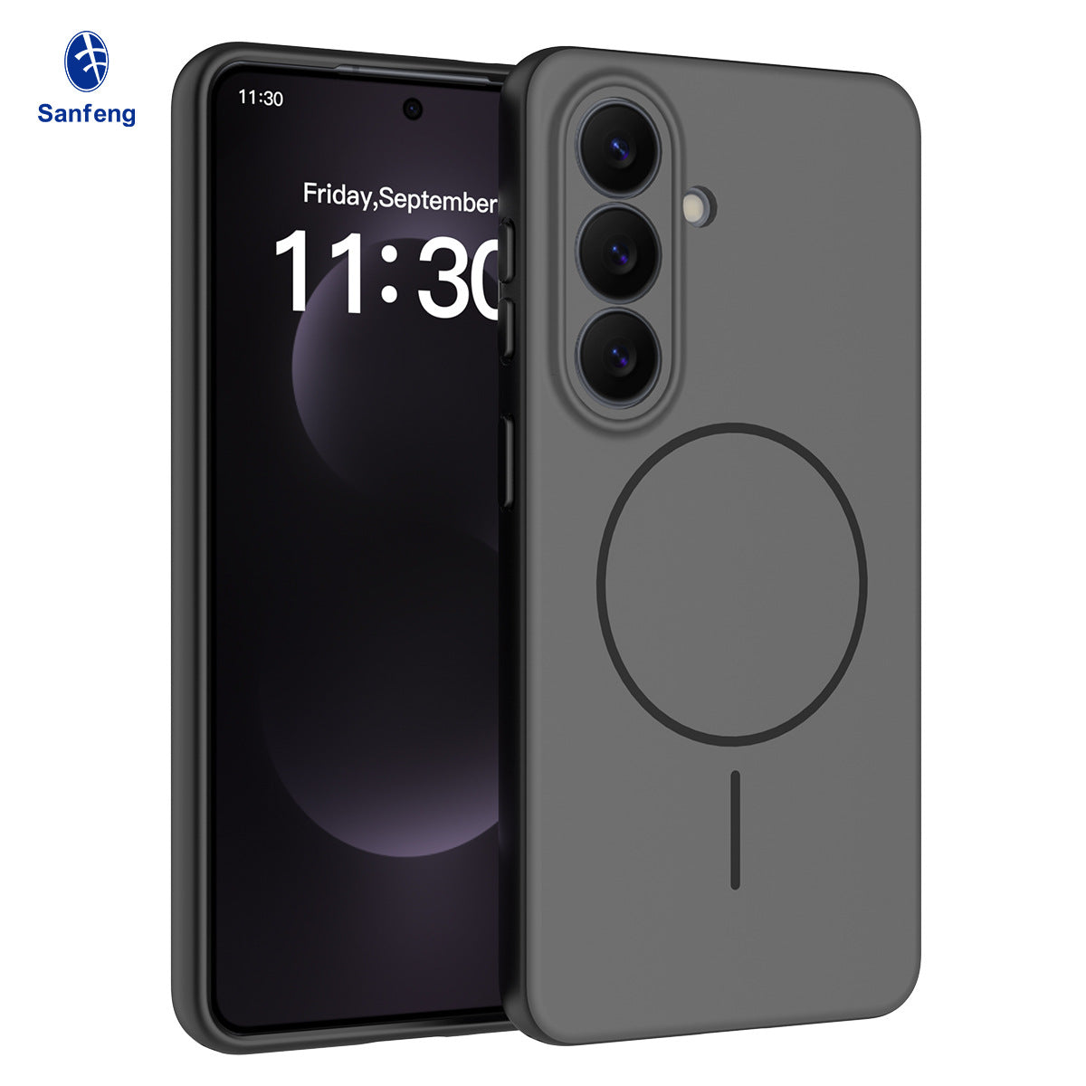 Matte Magnetic Phone Case Compatible with Samsung Galaxy S26 / S26 Plus / S25, TPU Protective Cover with Lanyard Hole & Anti-Fingerprint Finish - Light Brown