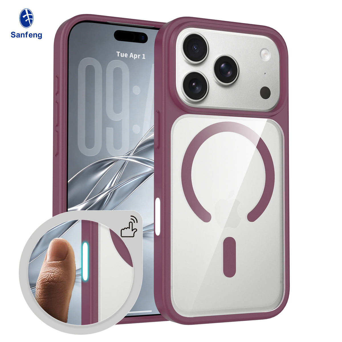 Magnetic Translucent Frosted Case for iPhone 17 Pro Max, Shockproof Skin-Feel Silicone Protective Phone Cover