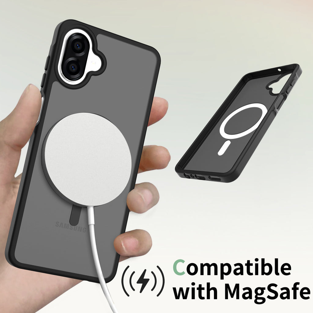 Magnetic Matte Silicone Shockproof Case for Samsung Galaxy A Series, Airbag Anti-Drop Protective Cover