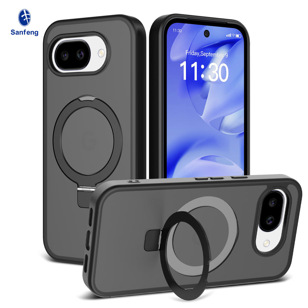 Magnetic Phone Case with Invisible Kickstand Compatible with Google Pixel, Anti-Fall All-Inclusive TPU+PC Protective Cover