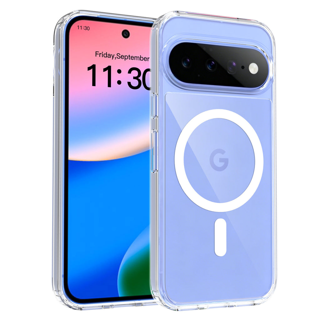 Magnetic Clear Phone Case for Google Pixel - Anti-Yellowing TPU Shockproof Protective Cover