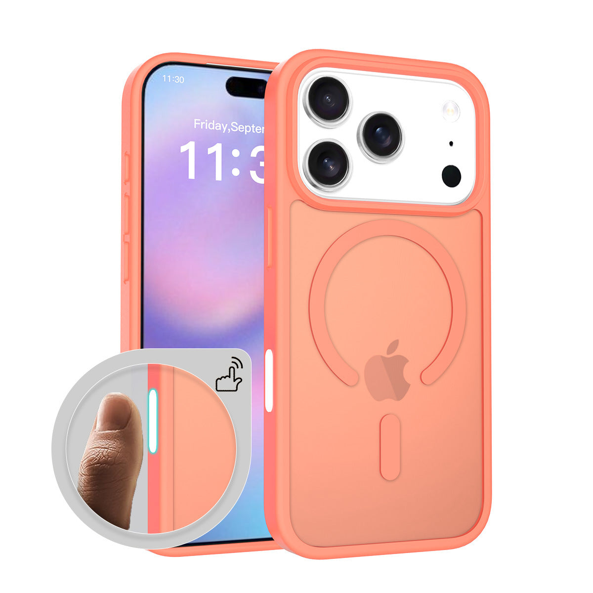 Magnetic Frosted Translucent Case for iPhone 16 & 17 Series, Shockproof Anti-Fall Protective Cover with Camera Button Support