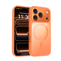 Magnetic Frosted Translucent Phone Case Compatible with iPhone, Shockproof TPU Anti-Fingerprint Protective Cover (Black + Transparent)
