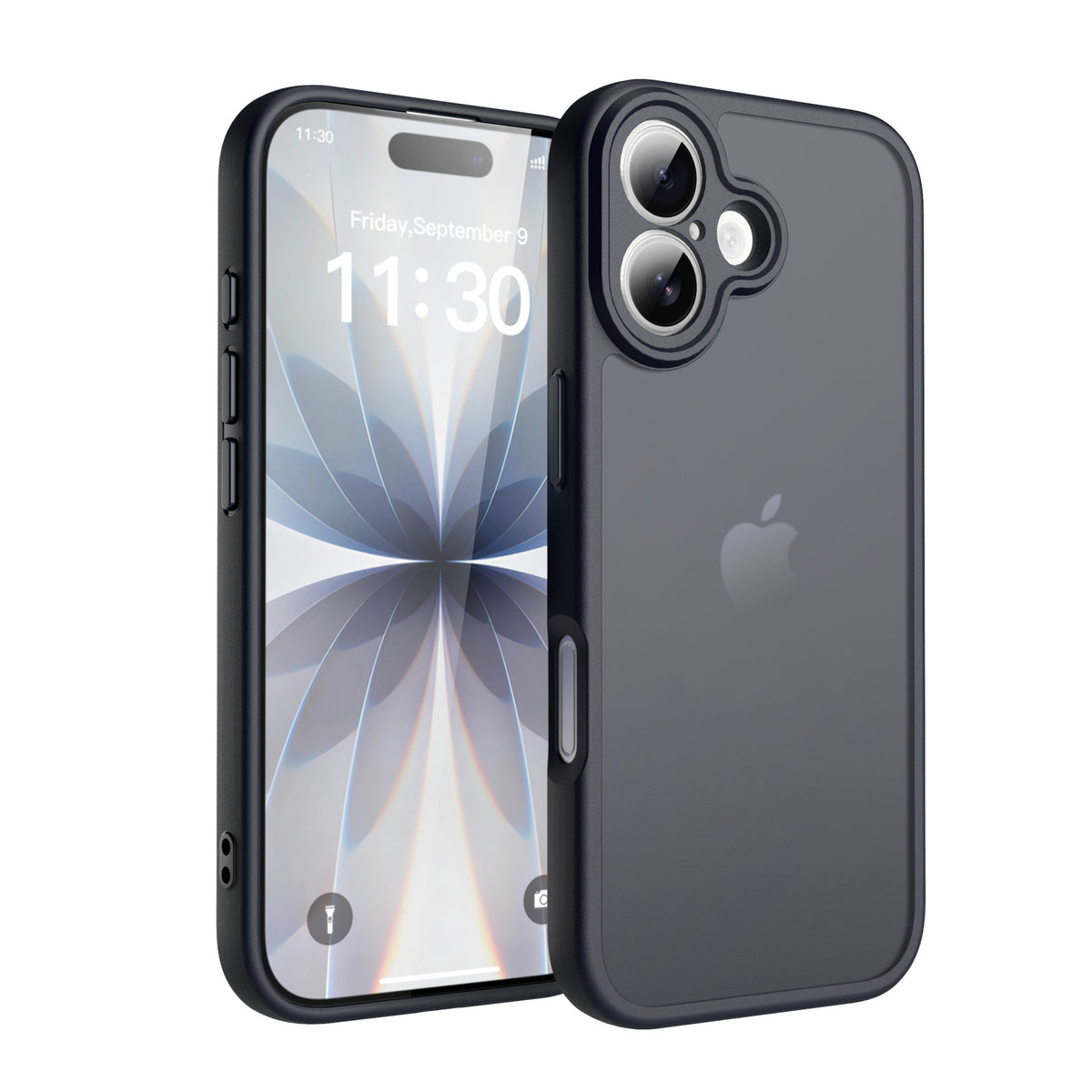 Magnetic Frosted Shockproof TPU Phone Case for Apple iPhone 16 Series - Straight Edge Anti-Fall Protective Cover