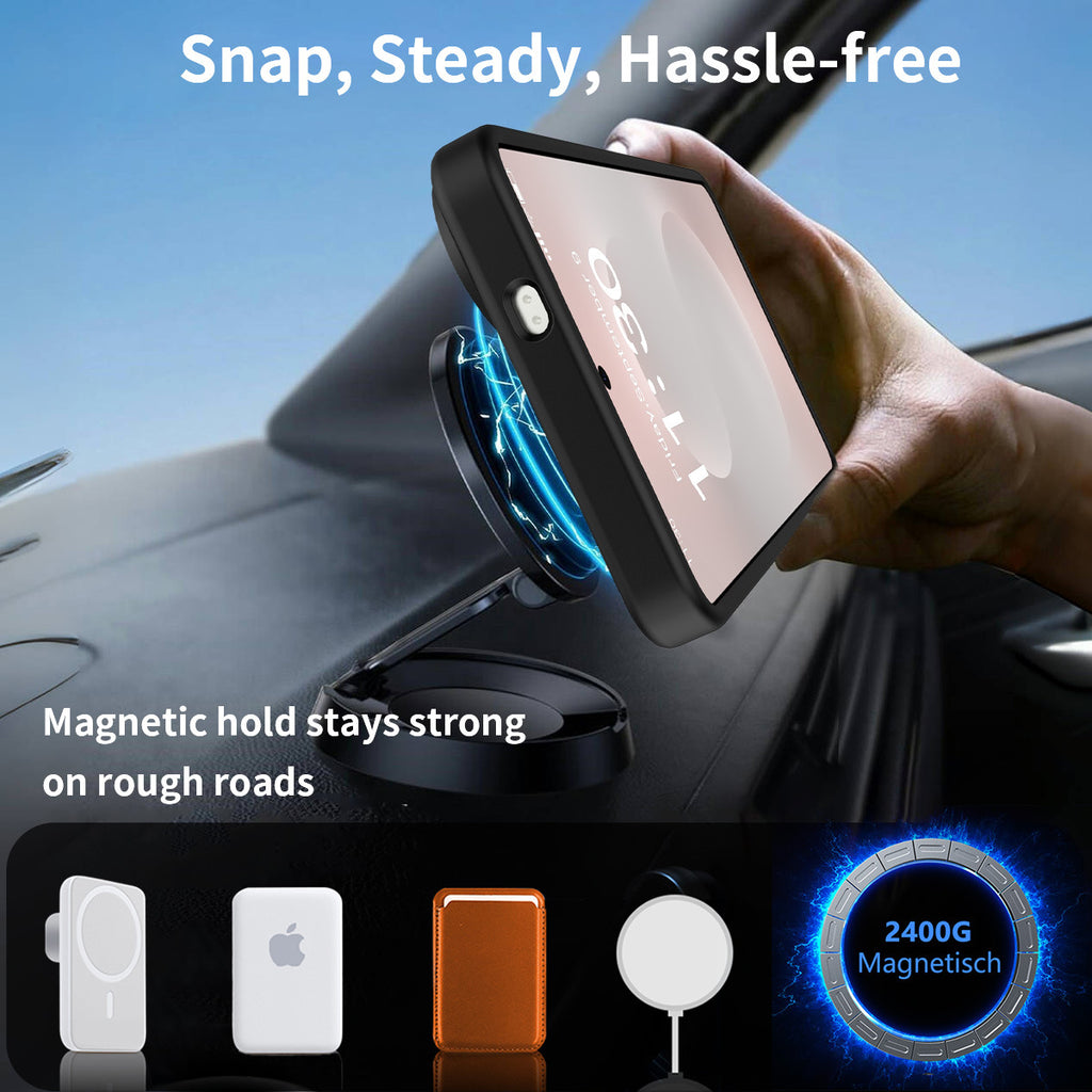 Sanfeng Magnetic Phone Case with Invisible Kickstand for Samsung Galaxy S23 S24 S25 S26 Ultra Plus, Frosted Skin-Feel Anti-Fingerprint TPU Protective Cover