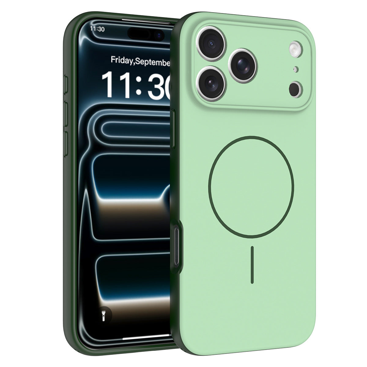 Dual-Color 2-in-1 Magnetic Phone Case for iPhone 17 16 15 Pro Max, Frosted Anti-Fall Protective Cover with Precision Cutouts