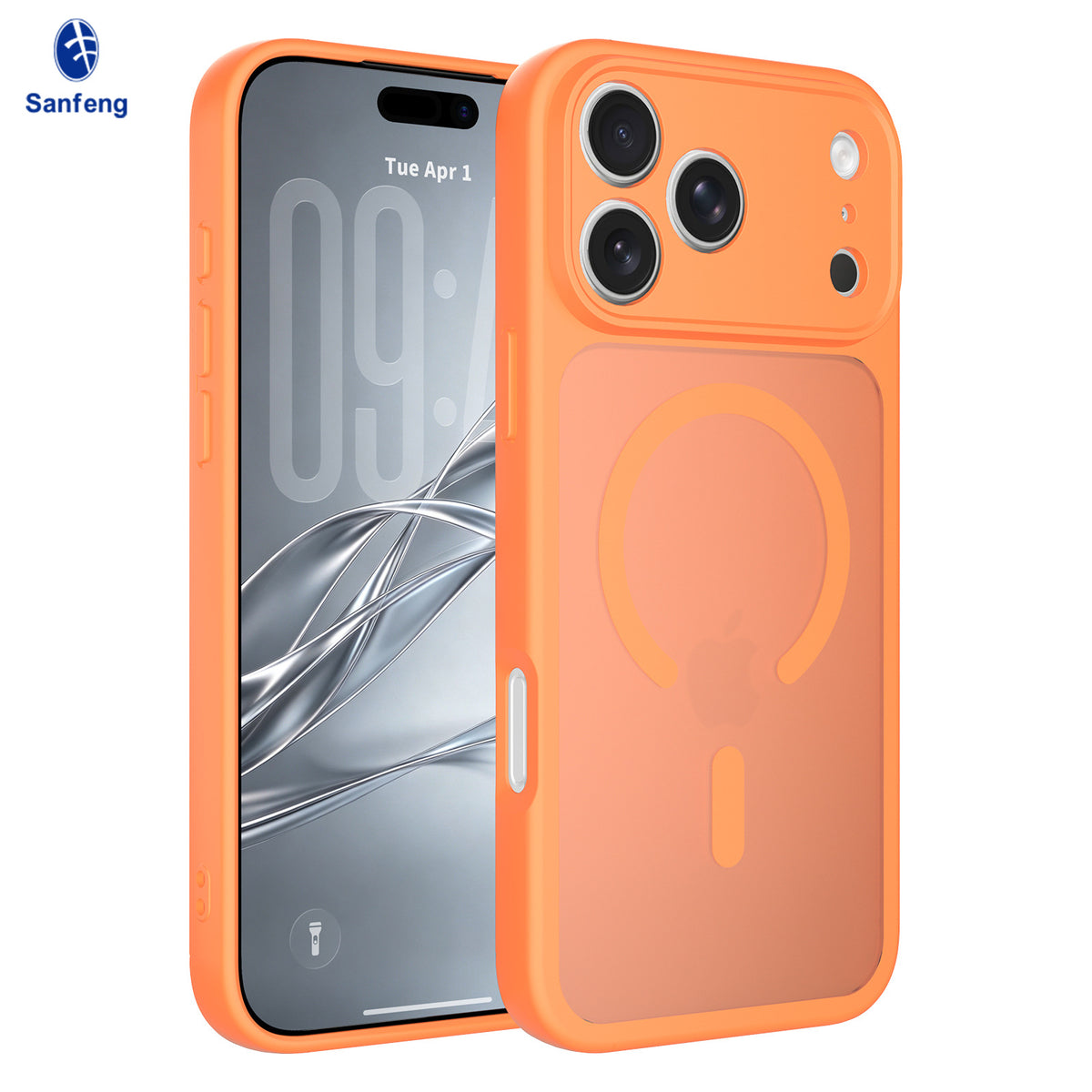 Magnetic Shockproof TPU Phone Case with Skin-Like Texture and Full Lens Protection for iPhone