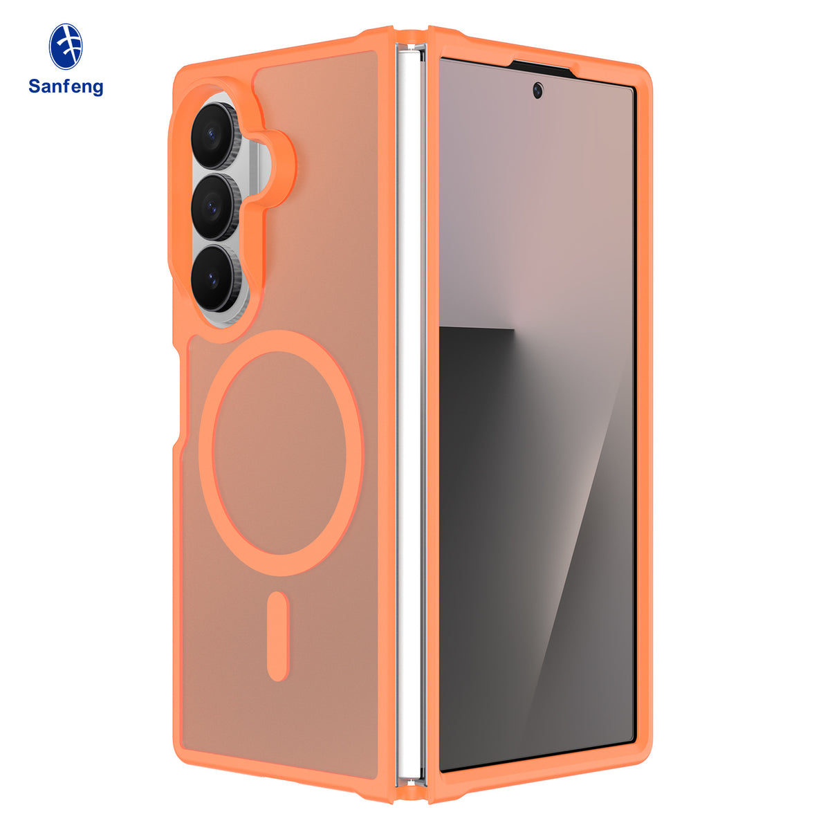 Magnetic Folding Phone Case for Samsung Galaxy Z Fold 7 / Z Fold 8, Skin-Feel Matte TPU Anti-Drop Protective Cover
